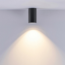 Bad-Downlight / Deckenstrahler CAN IP44, GU10, starr, schwarz