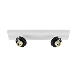 Deckenaufbau-Strahler  CAN TILT SQUARE BASE MIX'N MATCH 1/3, IP20, eckig, 30.5cm, 2-flammig, 2x GU10, ohne Schirm, wei�