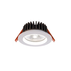Recessed LED ceiling luminaire COB 95 round, 13W, current constant, 34,8V DC, 350mA, 4000K, white