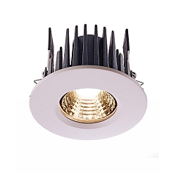 Recessed LED ceiling luminaire COB 86 IP65 round, current constant, 350 mA, 8W, 2700K, white