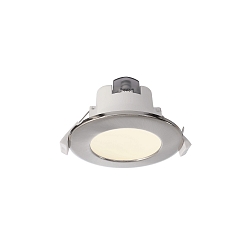 LED Deckeneinbauleuchte ACRUX 68, � 9.5cm, 7W 3000/4000/6000K (CCT) 630lm 90�, dimmbar, wei� matt / silber