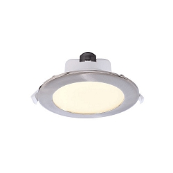 LED Deckeneinbauleuchte ACRUX 120, � 14.5cm, 14.5W 3000/4000/6000K (CCT) 1370lm 90�, dimmbar, wei� matt / silber