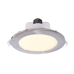 LED Deckeneinbauleuchte ACRUX 145, �17.4cm, 16W 3000/4000/6000K (CCT) 1570m 90�, dimmbar, wei� matt / silber