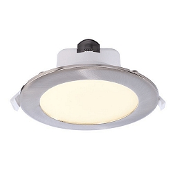 LED Deckeneinbauleuchte ACRUX 195, � 24.4cm, 26W 3000/4000/6000K (CCT) 2670lm 90�, dimmbar, wei� matt / silber