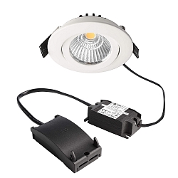 LED Einbau-Strahler DIONE IP20, � 8.2cm, 8.5W 4000K 800lm 36�, schwenkbar 30�, Quick-Terminal, dimmbar, wei�