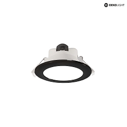 ceiling recessed luminaire ACRUX 68 CCT Switch, with decorative ring IP20, black, white dimmable
