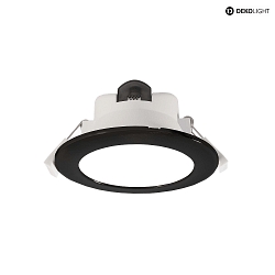 ceiling recessed luminaire ACRUX 120 CCT Switch, with decorative ring IP20, black, white dimmable