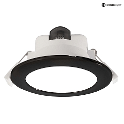 ceiling recessed luminaire ACRUX 195 CCT Switch, with decorative ring IP20, black, white dimmable