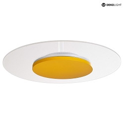 LED Ceiling luminaire ZANIAH 37, 18W, 3000K, IP20, dimmable, yellow