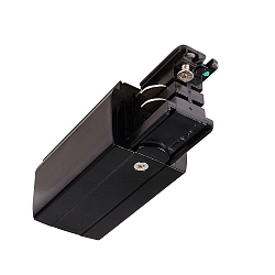 Zubeh�r f�r 3-Phasen-Schienensystem D LINE - elektrischer Einspeiser Links, 220-240V AC / 50-60Hz, Schwarz