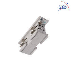Accessories for 3-phase track system D LINE - electrical connector, 220-240V AC / 50-60Hz, grey