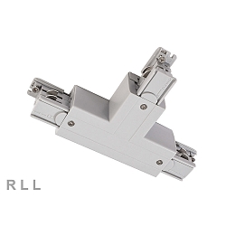Zubeh�r f�r 3-Phasen-Schienensystem D LINE - T-Verbinder links-links-rechts mit Wechselmechanik, 220-240V AC / 50-60Hz, Grau