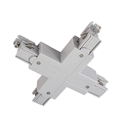 Zubeh�r f�r 3-Phasen-Schienensystem D LINE - X-Verbinder links-links-rechts-rechts, 220-240V AC / 50-60Hz, Grau