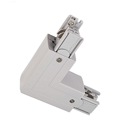 Zubeh�r f�r 3-Phasen-Schienensystem D LINE - 90�-Verbinder links-rechts mit Wechselmechanik, 220-240V AC / 50-60Hz, Grau