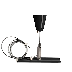 Zubeh�r f�r 3-Phasen-Schienensystem D LINE - Seilabh�ngungshalter mit Deckenrosette, verstellbar, max. 150cm, Schwarz