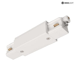 1-phase straight connector D ONE with feed-in option, left-right, white