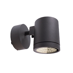 Outdoor LED Wandleuchte MOBBY II, 53�, 9W, 3000K, 810lm, IP55, dimmbar, dunkelgrau