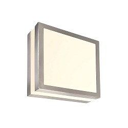 Outdoor LED Wandleuchte SCUTI I, IP44, 2-flammig, E27, 2x max. 11W, Edelstahl, Silber geb�rstet