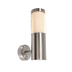 Outdoor Wandleuchte PORRIMA II, IP44, GU10 max. 5W, Edelstahl geb�rstet