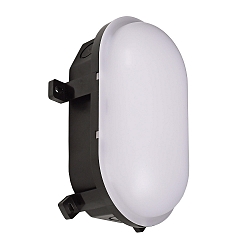damp-proof luminaire SOTANO IP54 oval, CCT Switch, impact resistant, switchable, multipower IP54, black 