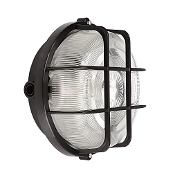 wall and ceiling luminaire SOTANO RETRO round E27 IP44, black dimmable