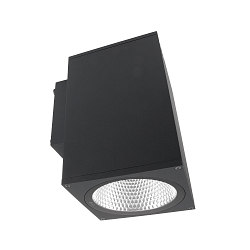 LED Fassadenstrahler SHORELINE PRO SQUARE 140 DOWN, IP65 IK08, 20.5W 3000/4000K 2300lm 36�, CRi >90, dimmbar, dunkelgrau