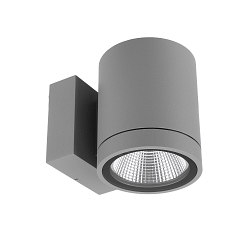 facade spotlight SHORELINE PRO ROUND 100 DOWN 1 flame, round, CCT Switch IP65, light grey dimmable