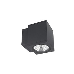 facade spotlight PRO SQUARE 100 DOWN 1 flame, square, CCT Switch IP65, dark grey dimmable