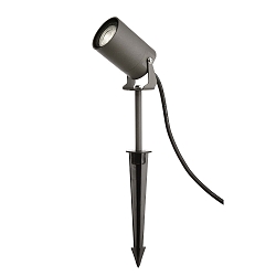 spike luminaire SPIKY 60MM cylindrical, long, adjustable GU10 IP65 / IP44, dark grey dimmable