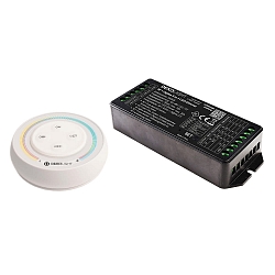 LED-Dimmer RF-SMART, Starter-Set, Single/CCT, 12-48V, 20A, inkl. Fernbedienung, IP20, schwarz / wei�