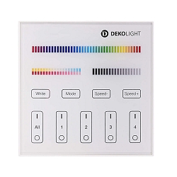 Wandfernbedienung RF SMART, 230V, 4 Zonen, Single/CCT/RGB/W/+CCT, IP20, wei�