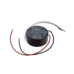 Netzger�t ROUND, RS700mA / 8W, 100-240V AC, sek. 6-12V DC / 700mA, 8W, Schwarz