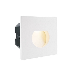 Cover ROUND for recessed LED wall luminaire LIGHT base II COB outdoor, 10 x 10cm, beam angle 63�, aluminum, white