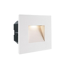 Cover SQUARE / STEP for recessed LED wall luminaire LIGHT base II COB outdoor, 10 x 10cm, beam angle 70�, white