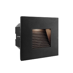 Cover SQUARE / STEP for recessed LED wall luminaire LIGHT base II COB outdoor, 10 x 10cm, beam angle 70�, black