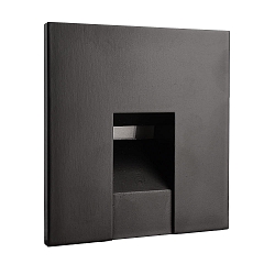 Cover SQUARE for recessed LED wall luminaire ALWAID, jet black