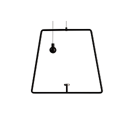 Zubeh�r f�r LED-Magnetleuchte MIRAM - mobiles Pendel-Set, B/H: 20.5cm/18.5cm, 2m Drahtseil + Gegengewicht, magnetisch, schwarz