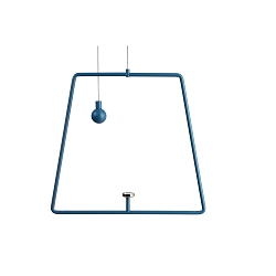 Zubeh�r f�r LED-Magnetleuchte MIRAM - mobiles Pendel-Set, B/H: 20.5cm/18.5cm, 2m Drahtseil + Gegengewicht, magnetisch, blau