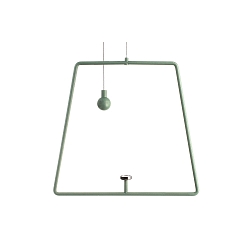 Zubeh�r f�r LED-Magnetleuchte MIRAM - mobiles Pendel-Set, B/H: 20.5cm/18.5cm, 2m Drahtseil + Gegengewicht, magnetisch, gr�n