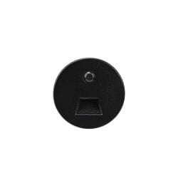 Abdeckung f�r Wandeinbauleuchte ALWAID PRO MOTION, rund, Dreieck Lichtkegel, IP20, schwarz