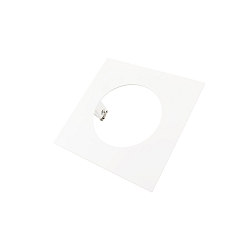 Einbau-Reduzierring quadratisch, IP20 IK03, 155mm / innen � 95mm / DA 120mm, Clipfedern, Metall, verkehrswei�, signalwei�