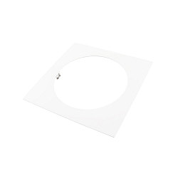 Einbau-Reduzierring quadratisch, IP20 IK03, 280mm / innen � 210mm / DA 245mm, Clipfedern, Metall, verkehrswei�, signalwei�