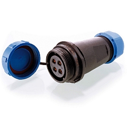 Weipu HQ 12 / 24 / 48V Buchse 4-polig, FEMALE, IP67