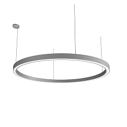 LED Pendelleuchte LAUTARO 1500/60 DOWN OPAL P5, 99W, IP20, DALI dimmbar, 2700K, hellgrau