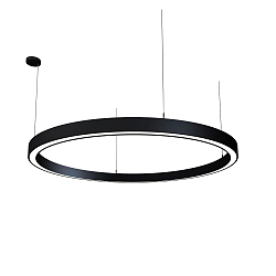 LED Pendelleuchte LAUTARO 1500/80 DOWN OPAL P5, 99W, IP20, DALI dimmbar, 2700K, schwarz