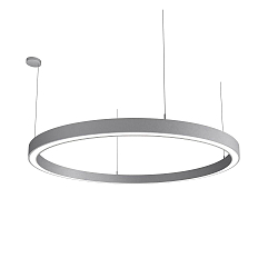 LED Pendelleuchte LAUTARO 1500/80 DOWN PRISMA P5, 99W, IP20, DALI dimmbar, 4000K, hellgrau