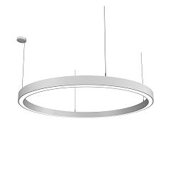LED Pendelleuchte LAUTARO 1500/80 DOWN PRISMA P5, 99W, IP20, DALI dimmbar, 2700K, hellgrau