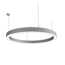 LED Pendelleuchte LAUTARO 1500/100 DOWN OPAL P5, 99W, IP20, DALI dimmbar, 3000K, hellgrau
