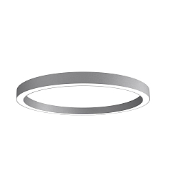 LED Deckenaufbauleuchte LAUTARO 1500/100 PRISMA, 99W, IP20, DALI dimmbar, 3000K, hellgrau