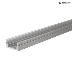 AU-01-08, flat U-profile for 8 - 9,3 mm LED stripes, 100cm, anodized aluminum